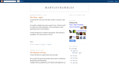 Desktop Screenshot of marylourambles.blogspot.com