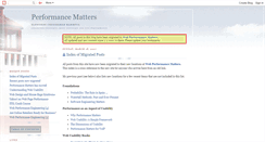 Desktop Screenshot of performancematters.blogspot.com