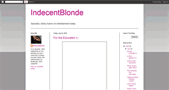 Desktop Screenshot of indecentblonde.blogspot.com