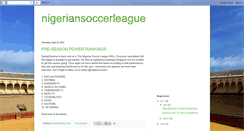 Desktop Screenshot of nigeriansoccerleague.blogspot.com