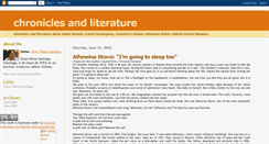 Desktop Screenshot of chroniclesandliterature.blogspot.com