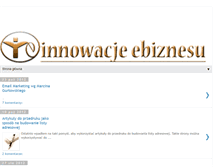 Tablet Screenshot of innowacjeebiznesu.blogspot.com