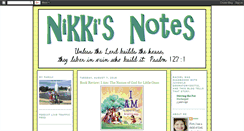Desktop Screenshot of nikkis-notes.blogspot.com