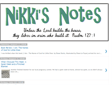 Tablet Screenshot of nikkis-notes.blogspot.com