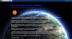 Desktop Screenshot of indianknowledgesystemacademy.blogspot.com