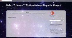 Desktop Screenshot of codex-arkanum-en.blogspot.com