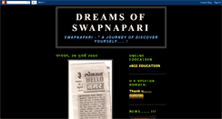 Desktop Screenshot of dreamsofswapnapari.blogspot.com