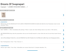 Tablet Screenshot of dreamsofswapnapari.blogspot.com