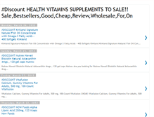 Tablet Screenshot of healthvitaminssupplementstosale.blogspot.com