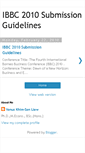 Mobile Screenshot of ibbc2010guidelines.blogspot.com