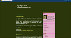 Desktop Screenshot of jagvaljerlivet.blogspot.com