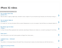 Tablet Screenshot of iphone3g-videos.blogspot.com