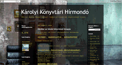 Desktop Screenshot of karolyikonyvtar.blogspot.com