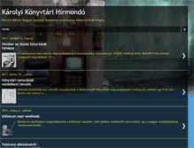 Tablet Screenshot of karolyikonyvtar.blogspot.com