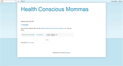 Desktop Screenshot of healthconsciousmommas.blogspot.com