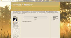 Desktop Screenshot of foreveramemory.blogspot.com