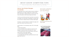 Desktop Screenshot of mustknowcomputertips.blogspot.com