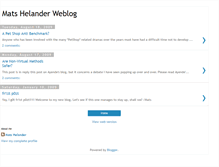 Tablet Screenshot of matshelander.blogspot.com