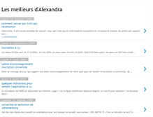 Tablet Screenshot of lesmeilleursdaleaxandra.blogspot.com
