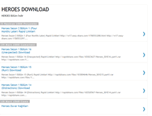 Tablet Screenshot of heroes-download.blogspot.com