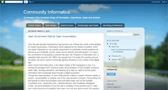 Desktop Screenshot of e-communityinformatics.blogspot.com