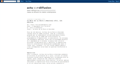 Desktop Screenshot of actu-r-diffusion.blogspot.com