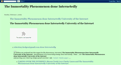 Desktop Screenshot of immortalityphenomenondoneinternetedly.blogspot.com