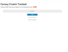 Tablet Screenshot of fantasyfreakinfootball.blogspot.com