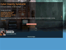 Tablet Screenshot of cyberinsanitysyndrome.blogspot.com