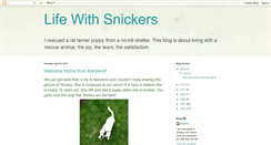 Desktop Screenshot of lifewithsnickers.blogspot.com