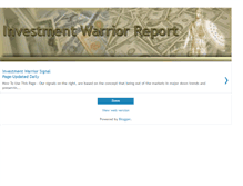 Tablet Screenshot of investmentwarriorreport.blogspot.com