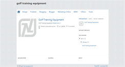 Desktop Screenshot of golftrainingequipment.blogspot.com