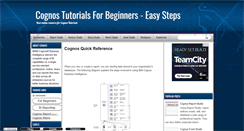 Desktop Screenshot of cognos-tutorials.blogspot.com