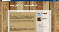 Desktop Screenshot of ihearditsecondhand.blogspot.com