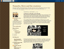 Tablet Screenshot of nannettesteveandthecreatures.blogspot.com