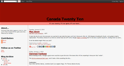 Desktop Screenshot of canadatwentyten.blogspot.com