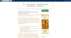 Desktop Screenshot of hillcountryyarnssockpatterncontest.blogspot.com