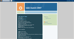 Desktop Screenshot of lukemonro2007.blogspot.com