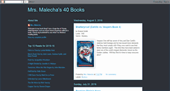 Desktop Screenshot of mrsmalechareads40books.blogspot.com