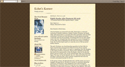 Desktop Screenshot of kohrtskorner.blogspot.com