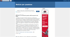 Desktop Screenshot of notizieperpassione.blogspot.com