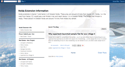 Desktop Screenshot of noida-extension.blogspot.com