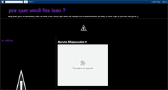 Desktop Screenshot of porquevocefezisso.blogspot.com