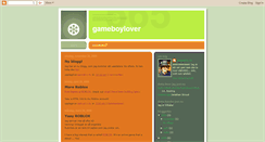 Desktop Screenshot of gameboylover.blogspot.com