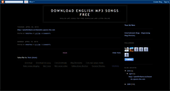 Desktop Screenshot of englishsongsmp3.blogspot.com