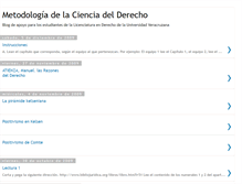 Tablet Screenshot of metodologiadelacienciadelderecho.blogspot.com