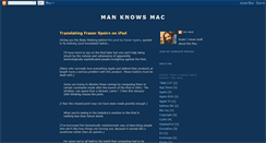 Desktop Screenshot of manknowsmac.blogspot.com