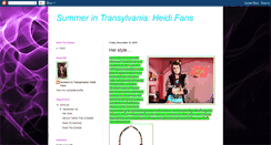 Desktop Screenshot of heidithezombiefans.blogspot.com