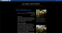 Desktop Screenshot of palabrasobstinadas.blogspot.com