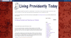 Desktop Screenshot of living-providently-today.blogspot.com